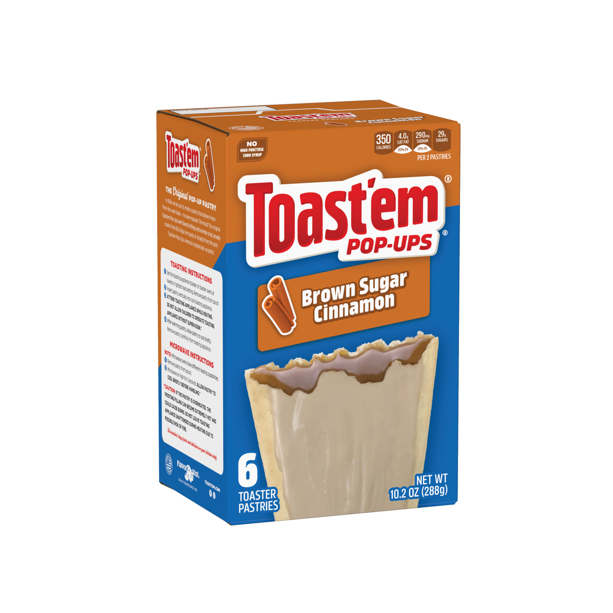 Pop-Ups Canela Azucarada Toast'Em 6 un x 48 g