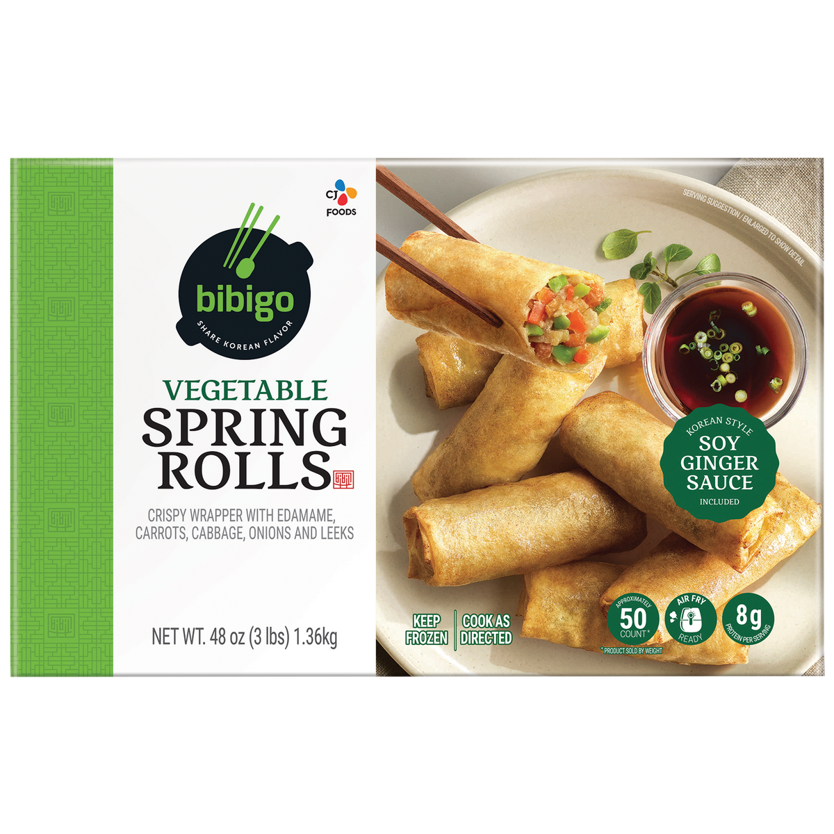 Rollitos Primavera de Verduras Congelados Bibigo 1.36 kg