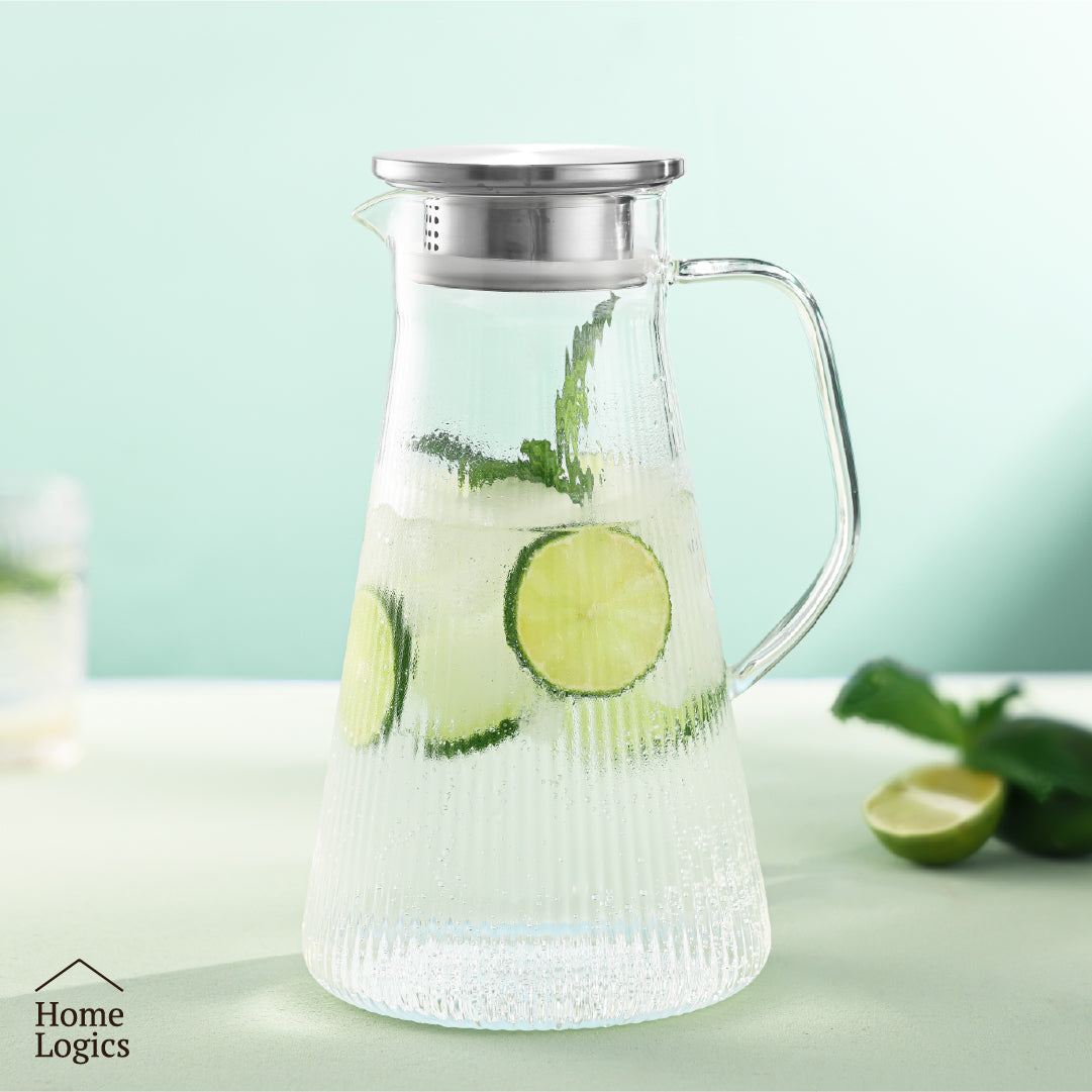 Jarra Vidrio con Tapa 1,8 L Home Logics 1 un