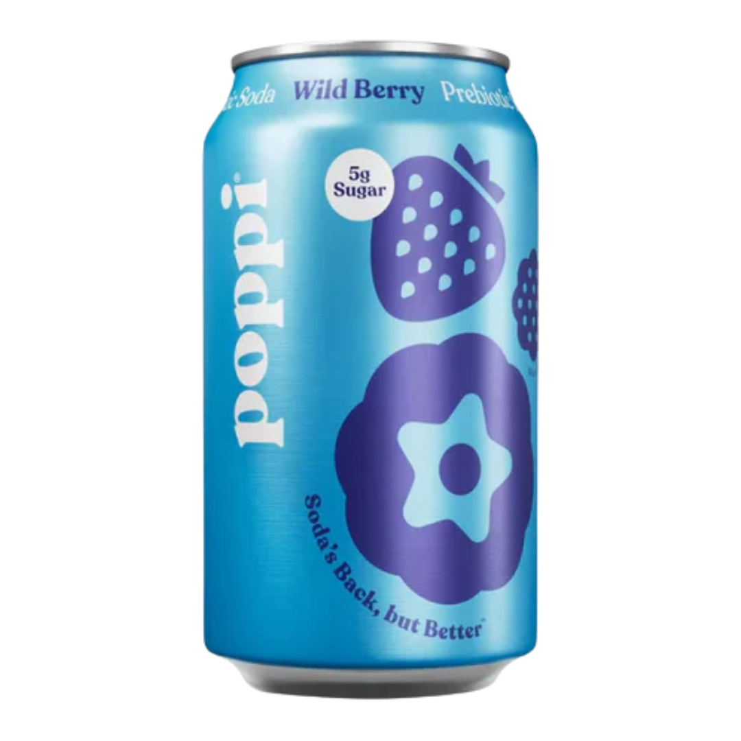 Bebida Prebiotic Wild Berry Lata Poppi 355 ml