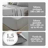 Set de Sábanas 400 Hilos Gray Blair Home