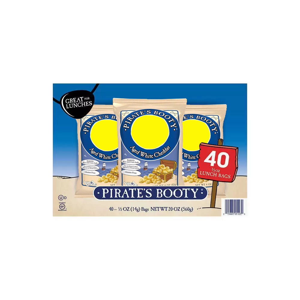 Cabritas con Queso Cheddar Blanco Pirate's Booty 40 un x 14 g