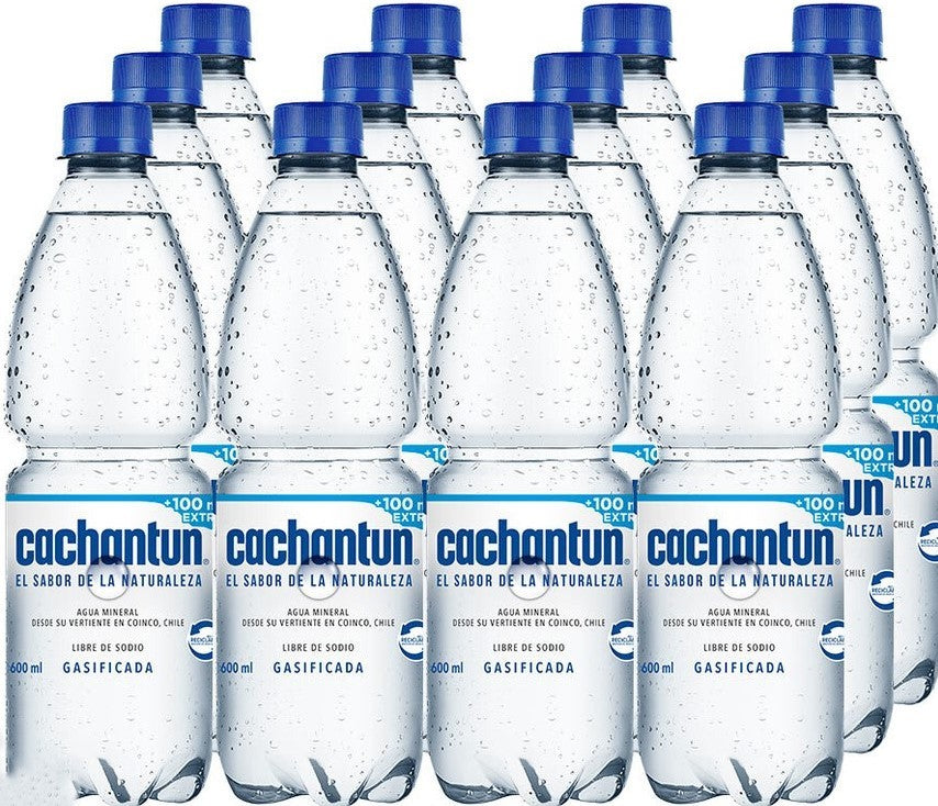 Agua Mineral con Gas Cachantún 12 un x 600 ml