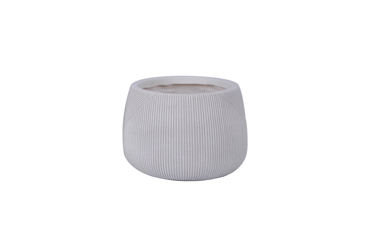 Macetero Arcilla Rayas White M Home Logics 1 un