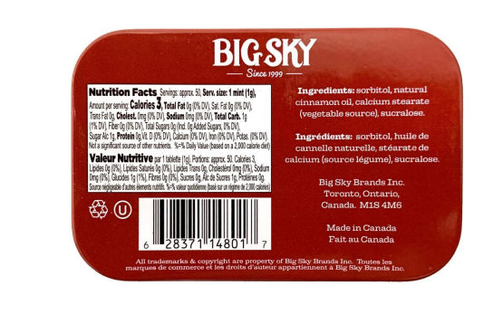 Mentas Canela Big Sky 144 x 50 g