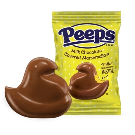 Marshmallows Pollito Bañado en Chocolate Peeps 28 g