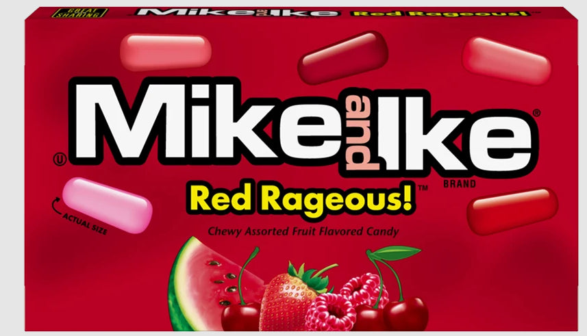 Masticables Red Rageous Mike and Ike 12 x 120 g