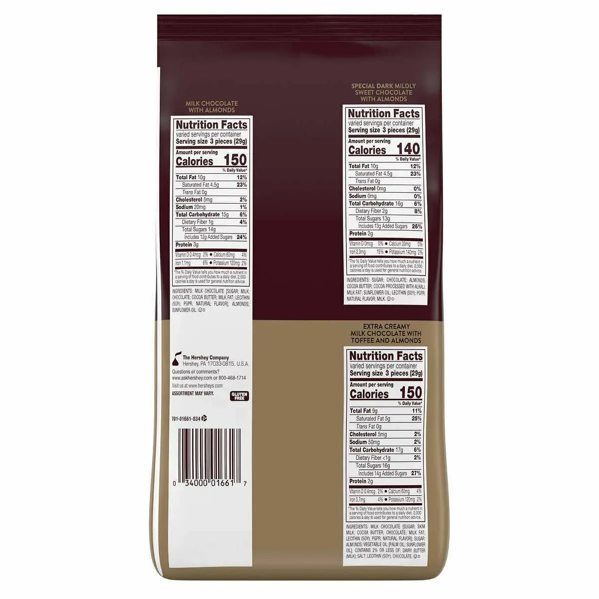 Chocolates Nuggets 145 un Hershey's 1.47 kg