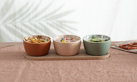 Set Aperitivo 3 Pocillos con Bandeja SG 1 un