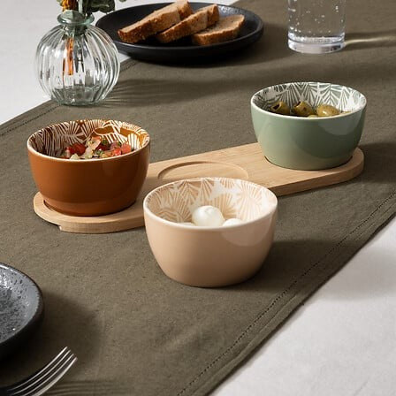 Set Aperitivo 3 Pocillos con Bandeja SG 1 un