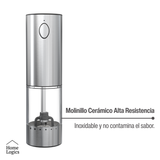 Molinillo Eléctrico Recargable de Sal y Pimienta Acero inoxidable Home Logics 1 un