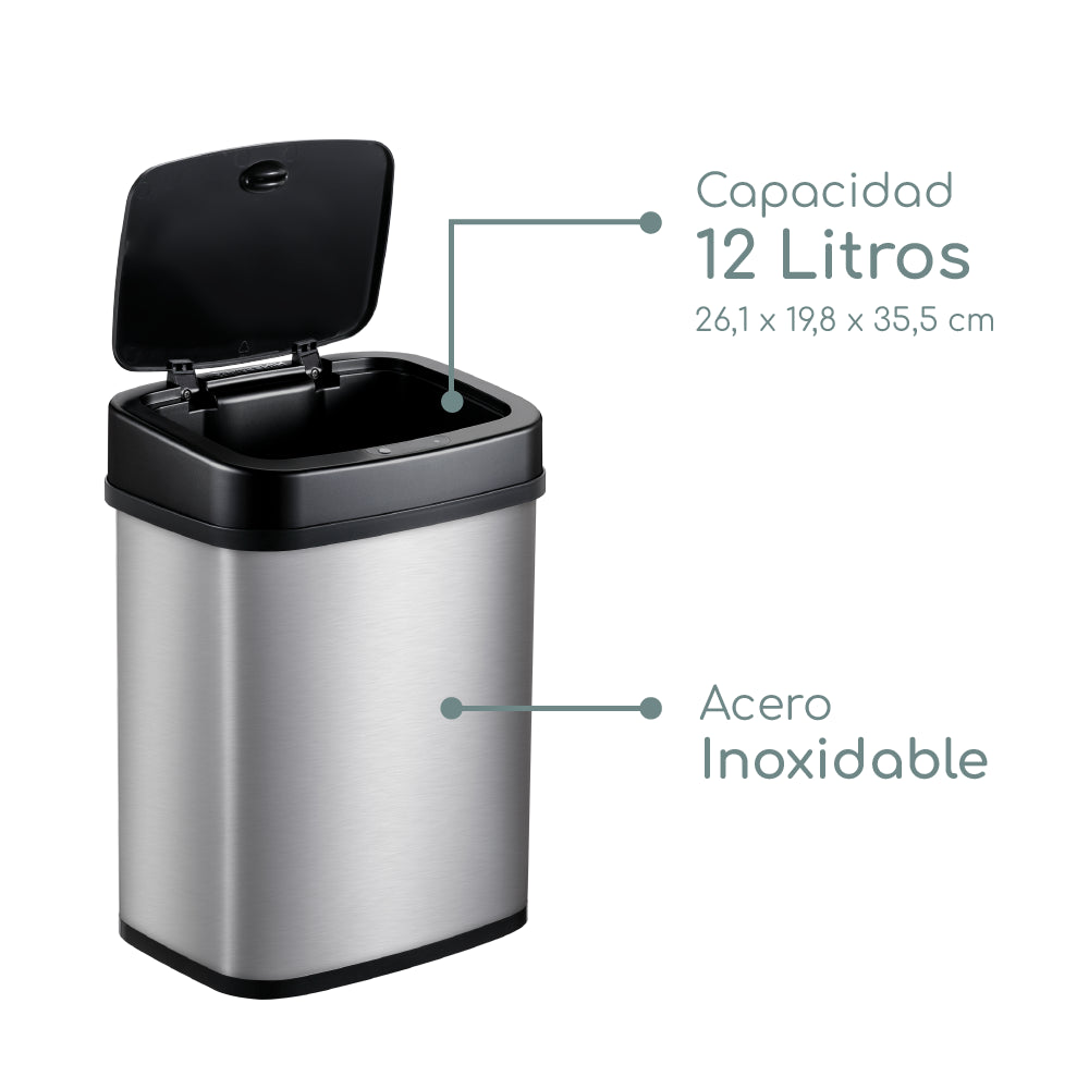 Basurero con Sensor 12L Ninestars
