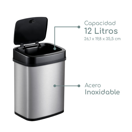 Basurero con Sensor 12L Ninestars