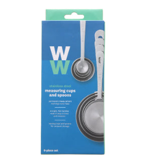 Set 8 Cucharas y Tazas Medir Acero Inoxidable WW
