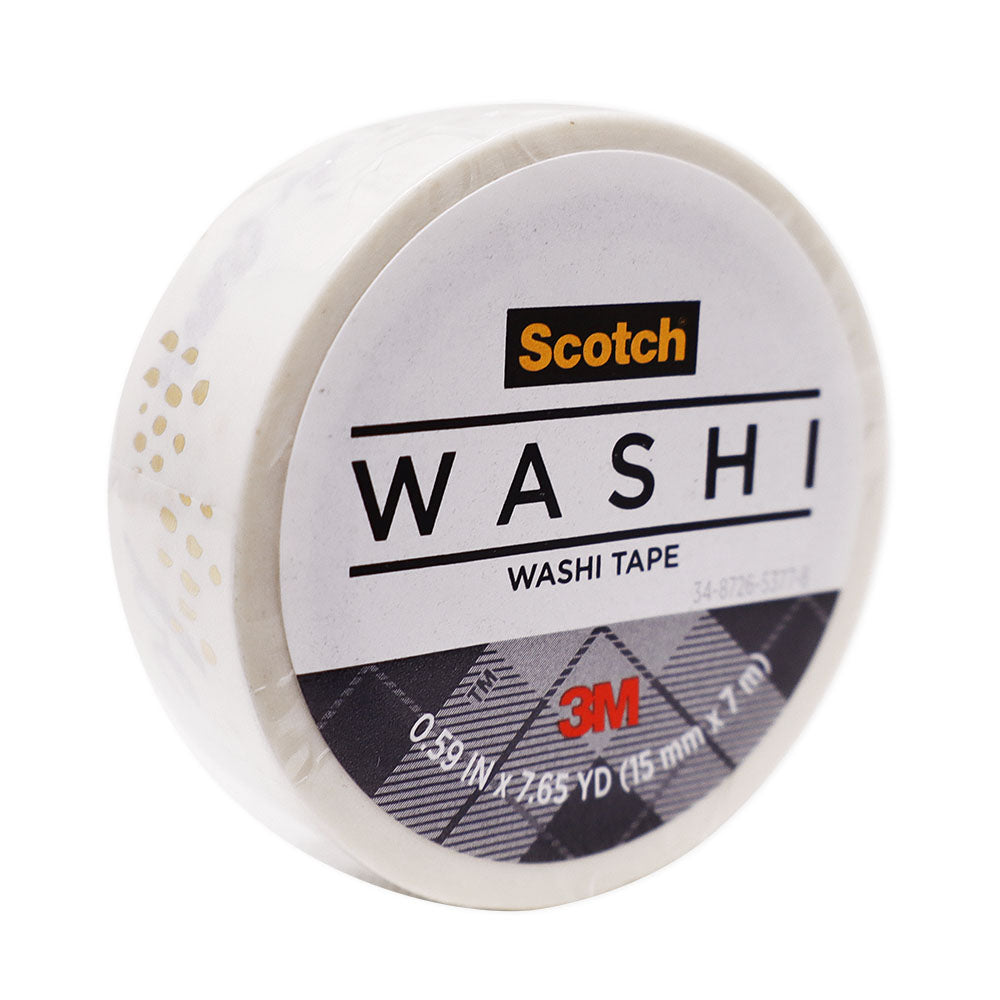 Cinta Tape Blanco con Dorado Scotch 3M 1 un