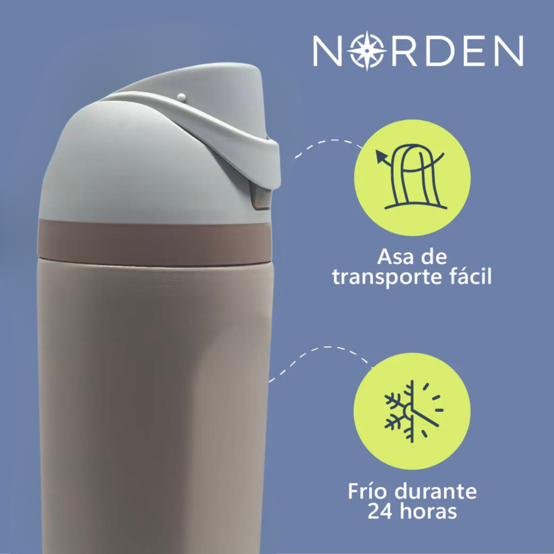 Botella Acero Inoxidable Brown 600 ml Norden 1 un