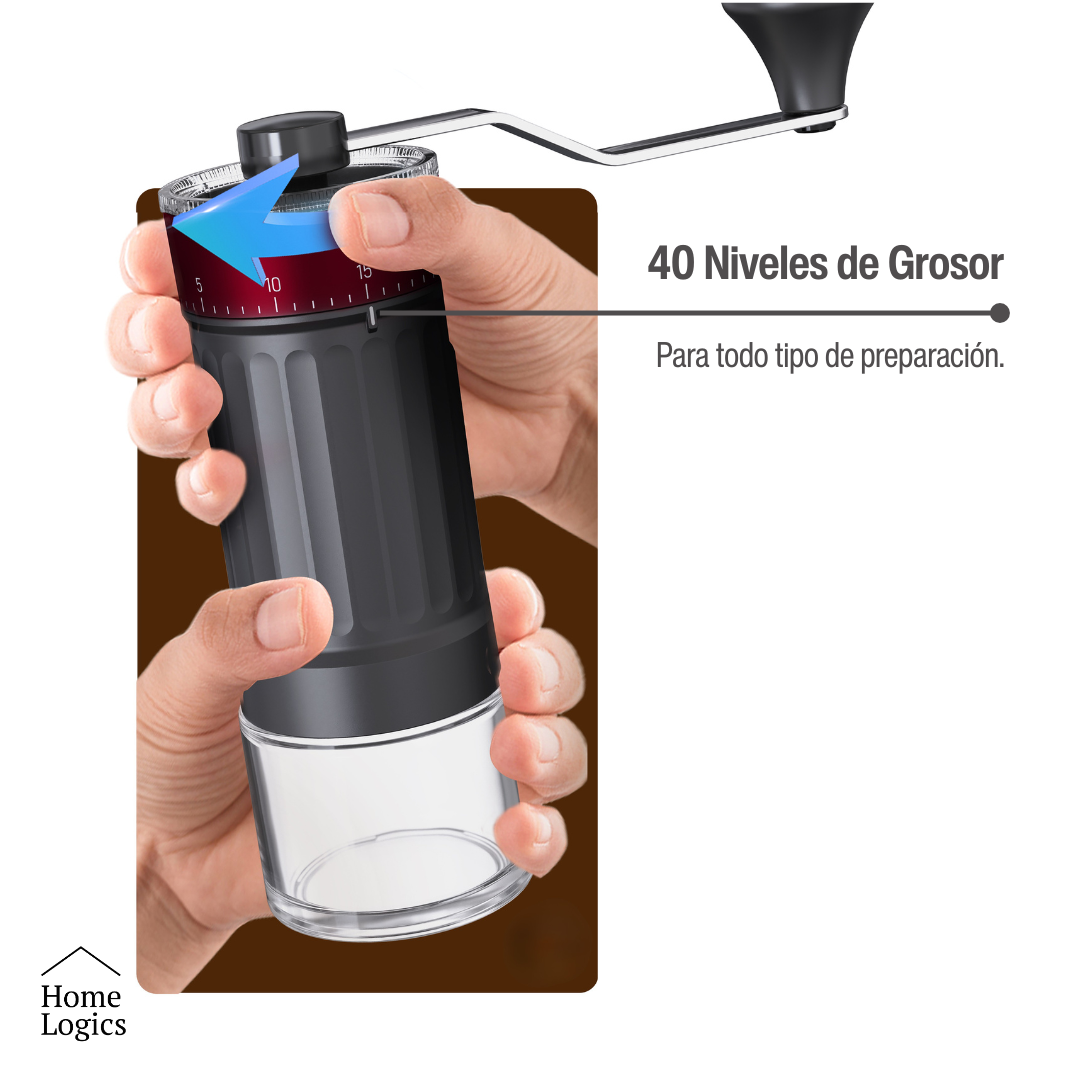 Molinillo Manual de Café con Grosor Regulable Home Logics 1 un