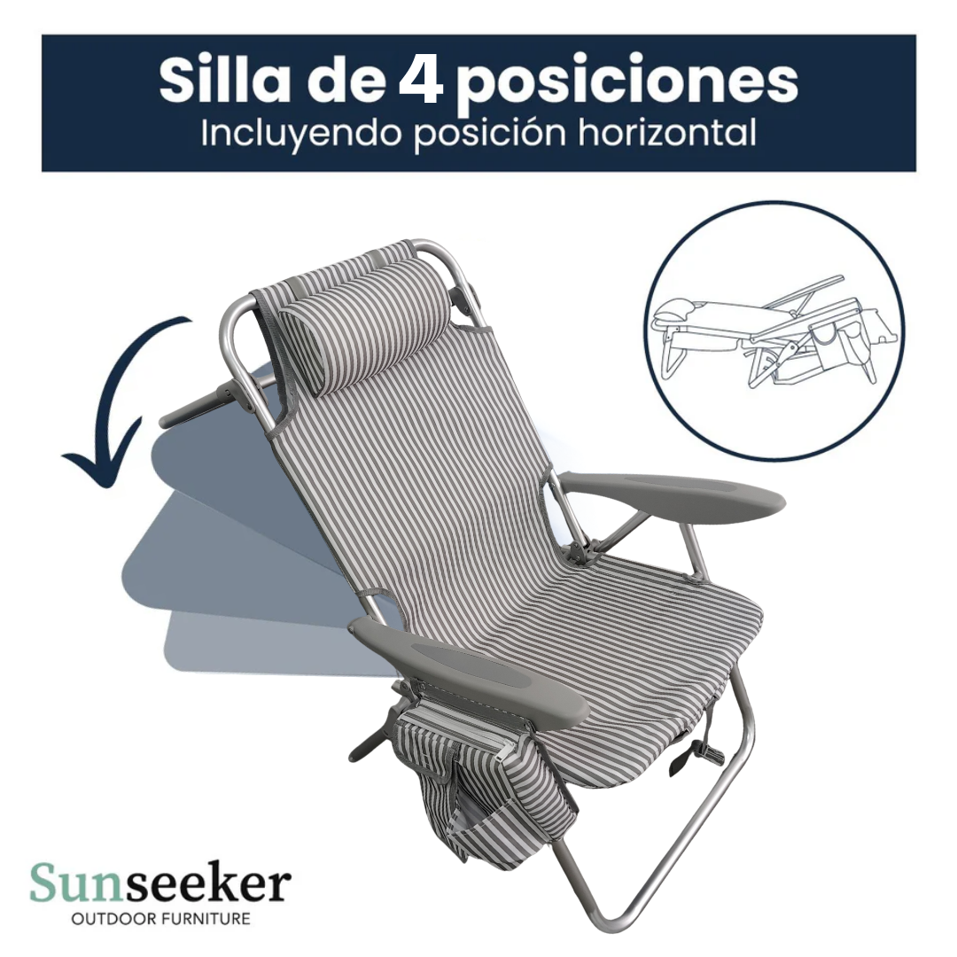 Silla de Playa Alta Bondi Sunseeker 1 un