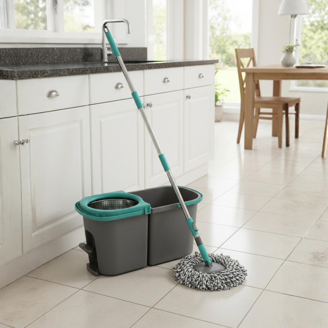 Set Mopa con Pedal Spin Triangular Gris Oscura Clynder 1 un