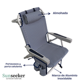 Silla de Playa Baja Navy Blue Sunseeker 1 un