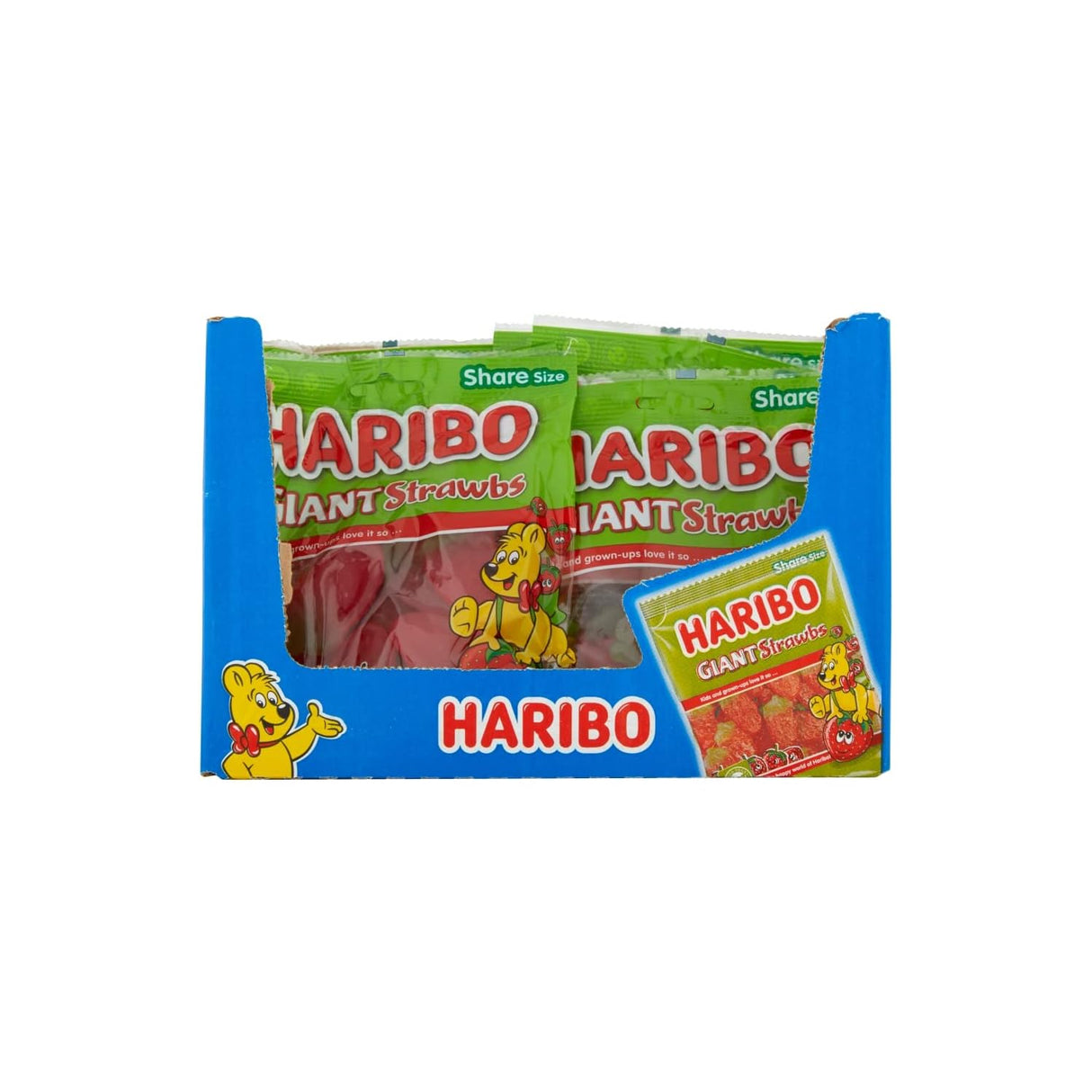 Gomitas Giant Strawbs Haribo 12 x 154 g
