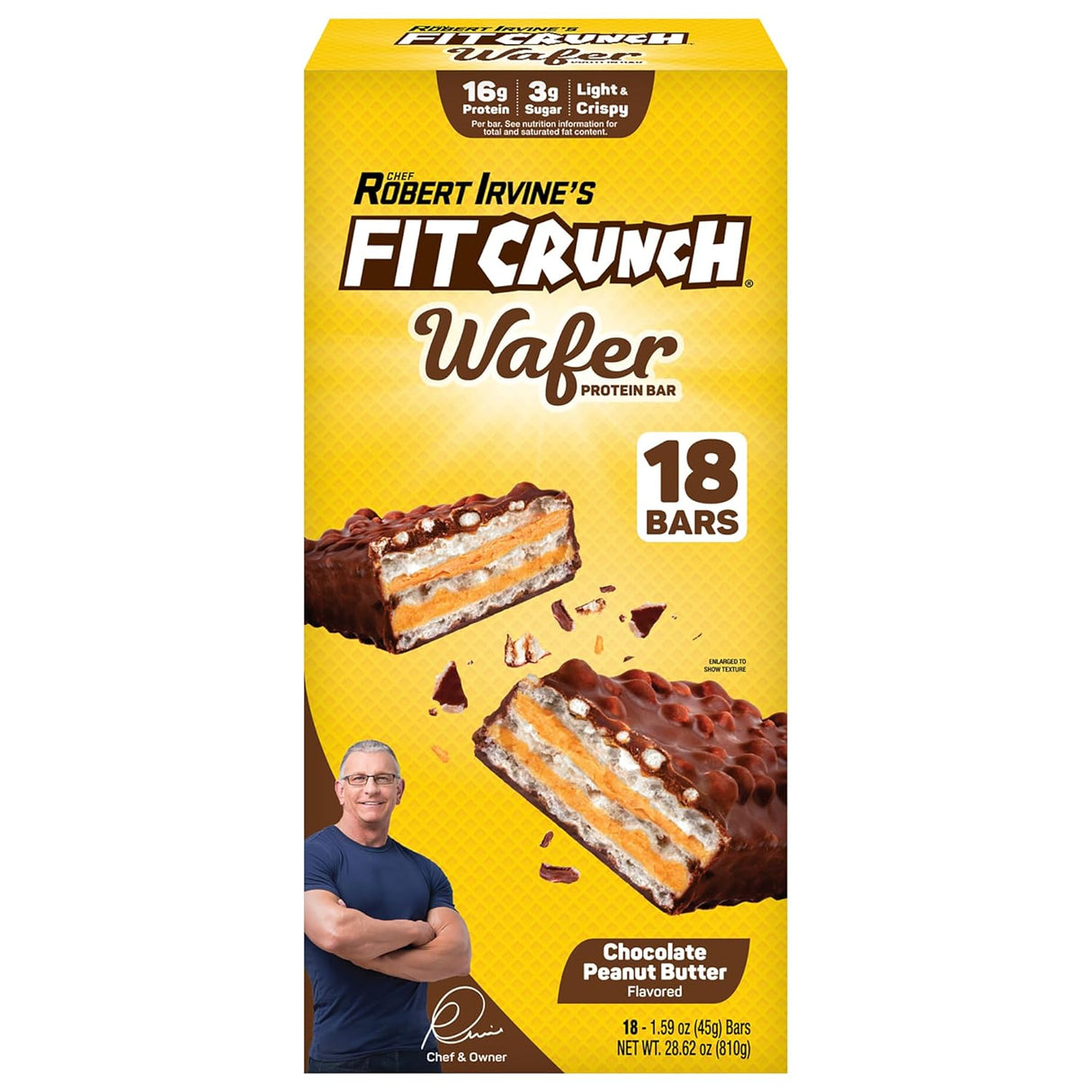 Barrita de Proteína Chocolate y Mantequilla de Maní Fit Crunch 18 x 45 g
