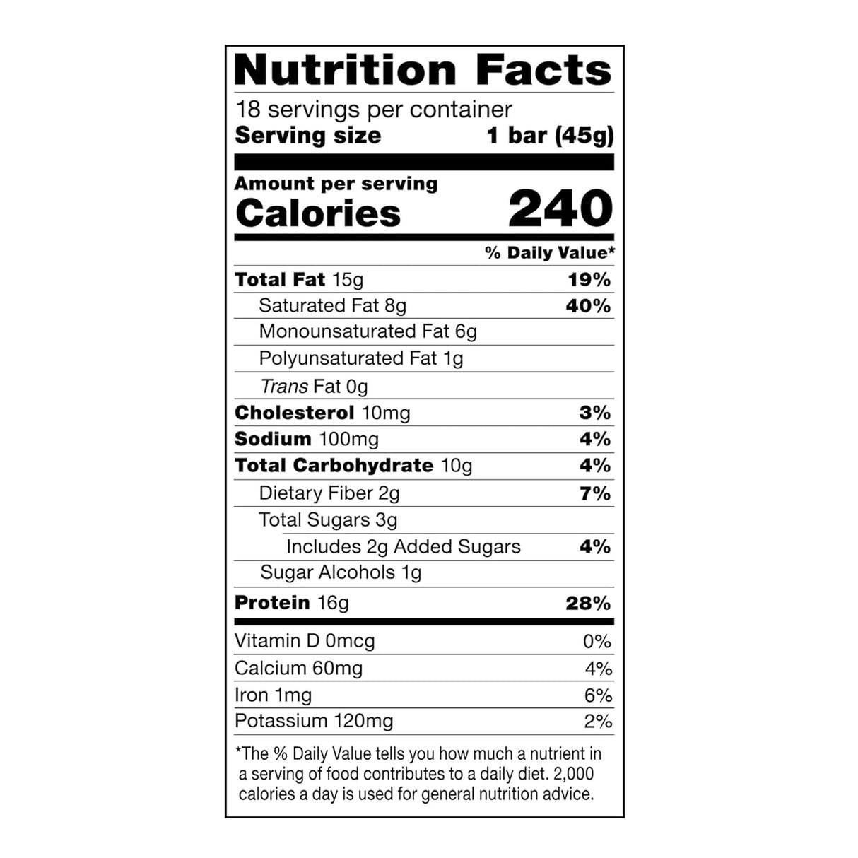 Barrita de Proteína Chocolate y Mantequilla de Maní Fit Crunch 18 x 45 g