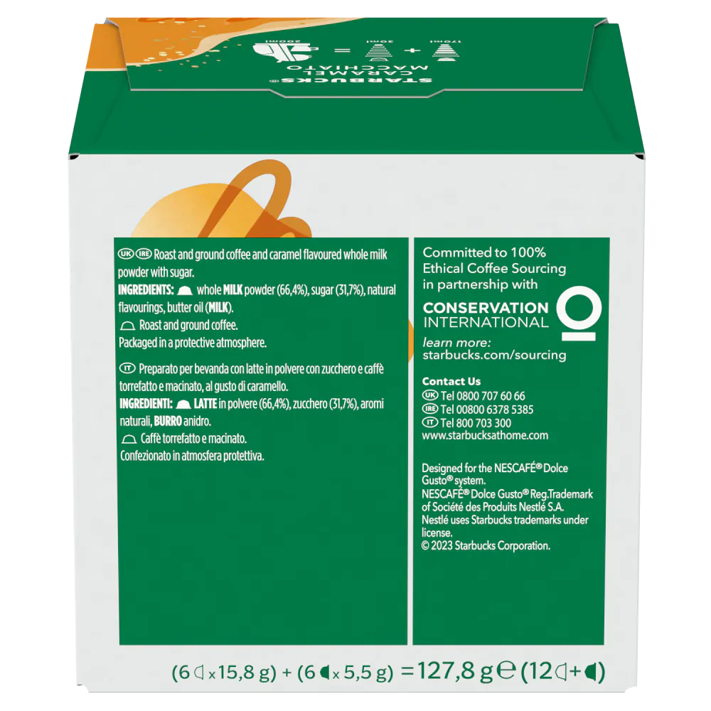 Cápsulas Starbucks Caramel Macchiato Dolce Gusto 127,8 g