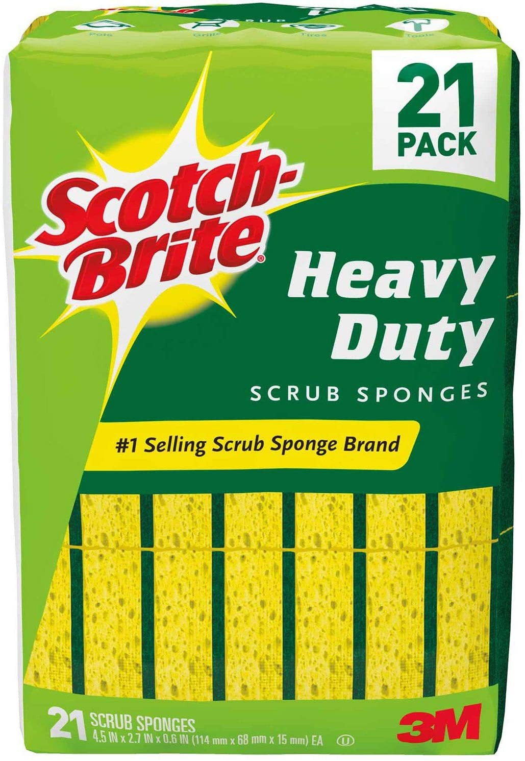 Esponja Scotch-Brite Verde, 21 Unidades