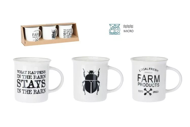 Set Tazones Porcelana Farm Products M Siaki 3 un