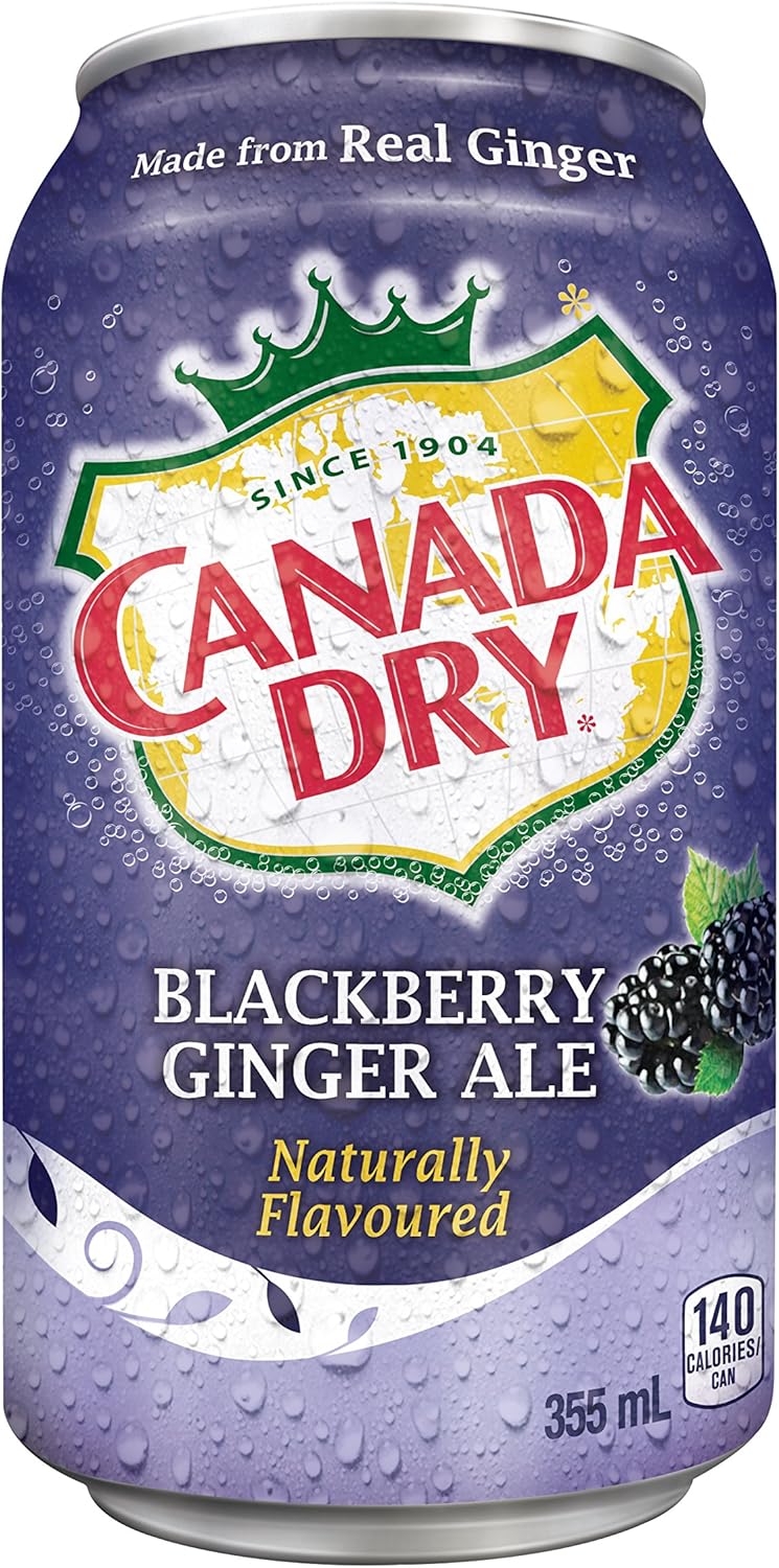 Bebidas Ginger Ale Blackberry Lata Canada Dry 355 ml