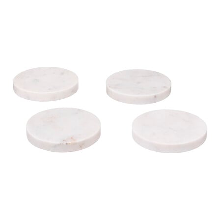Set 4 Posavasos Mármol White 10 cm SG 1 un