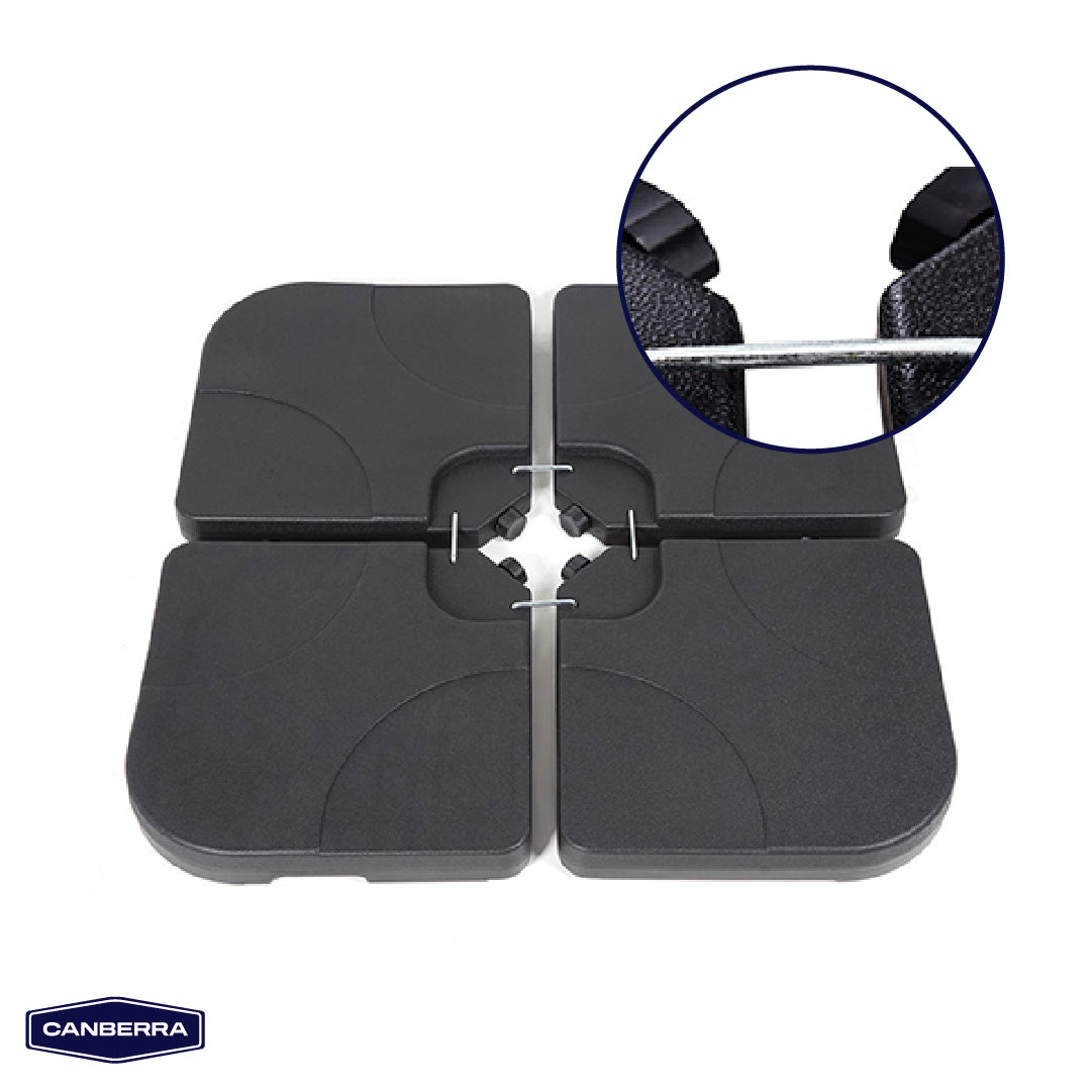Set Quitasol de Terraza Cuadrado Santorini 3M Canberra 1 un con Base Plástica