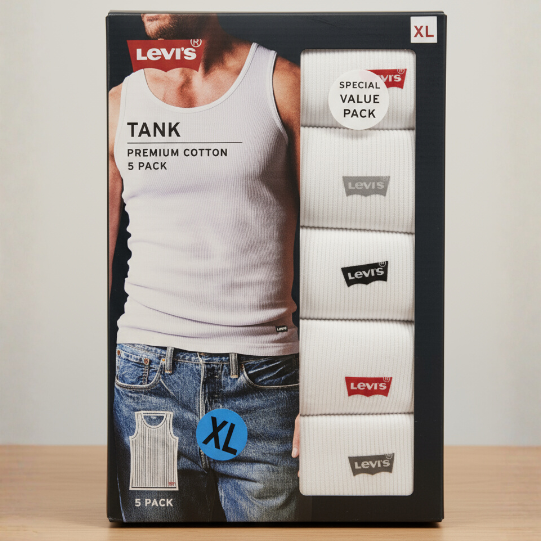 Camisetas Tank Top Blanca Levi's Pack 5
