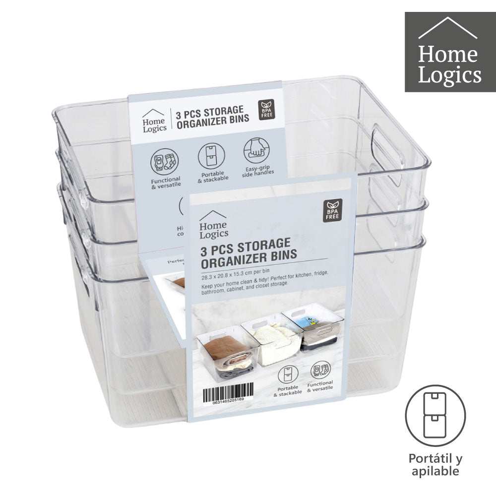 Set 3 Canastos Organizadores Home Logics
