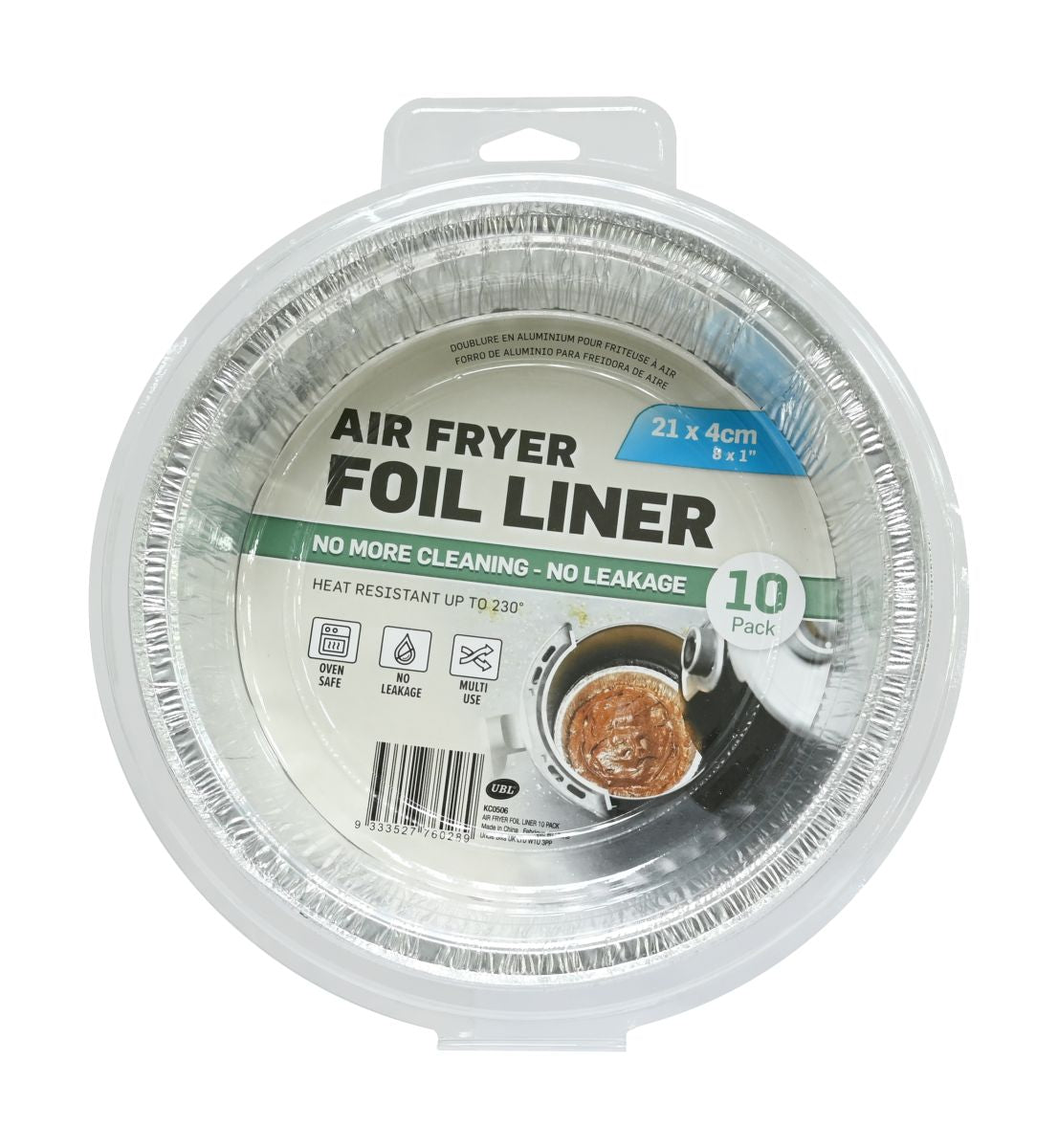 Pack 10 Liner de Aluminio para Freidora de Aire 21 x 4 cm 1 un