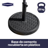 Set Quitasol Terraza 2,7 x 2,7 m Beige con Base de Cemento Canberra 1 un