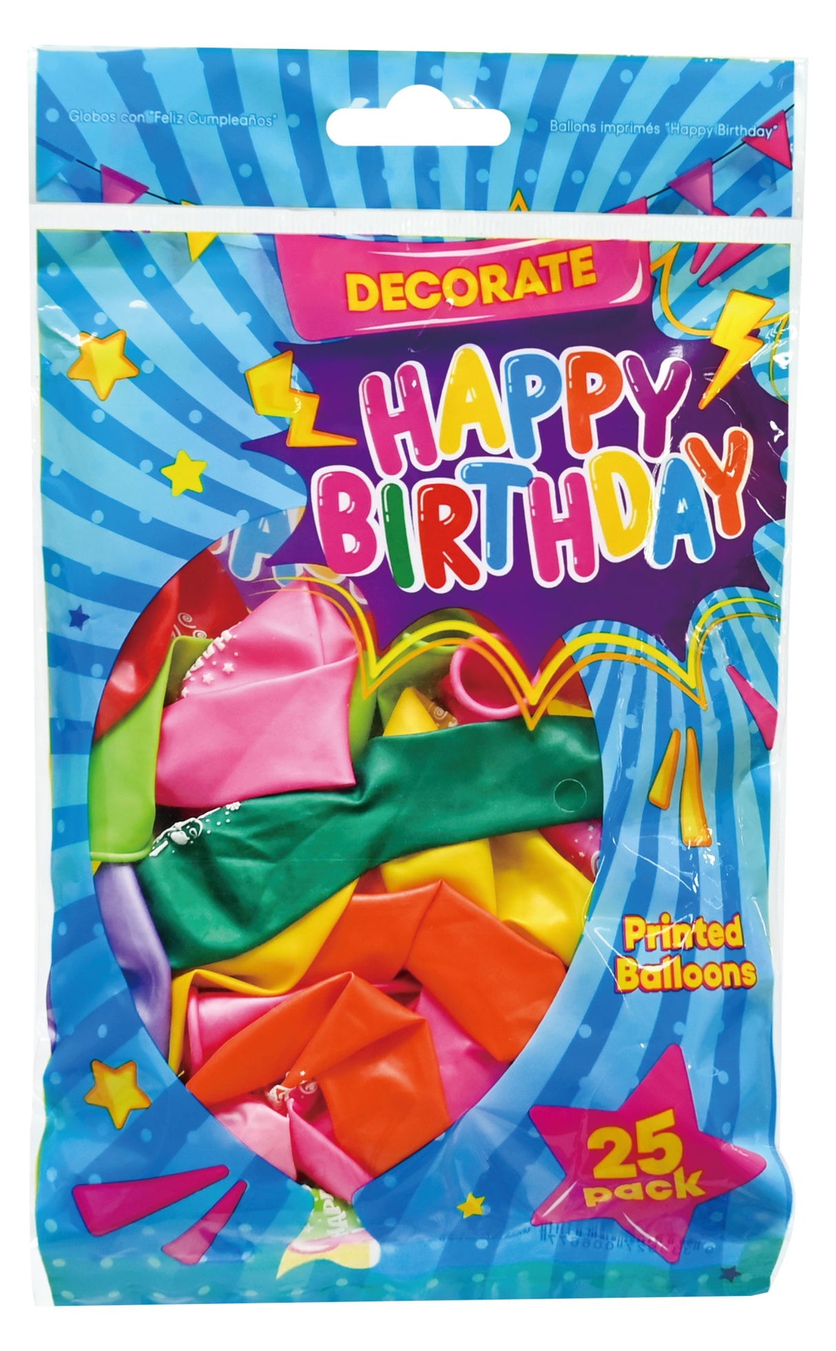 Globos Impresos Feliz Cumpleaños 1 un