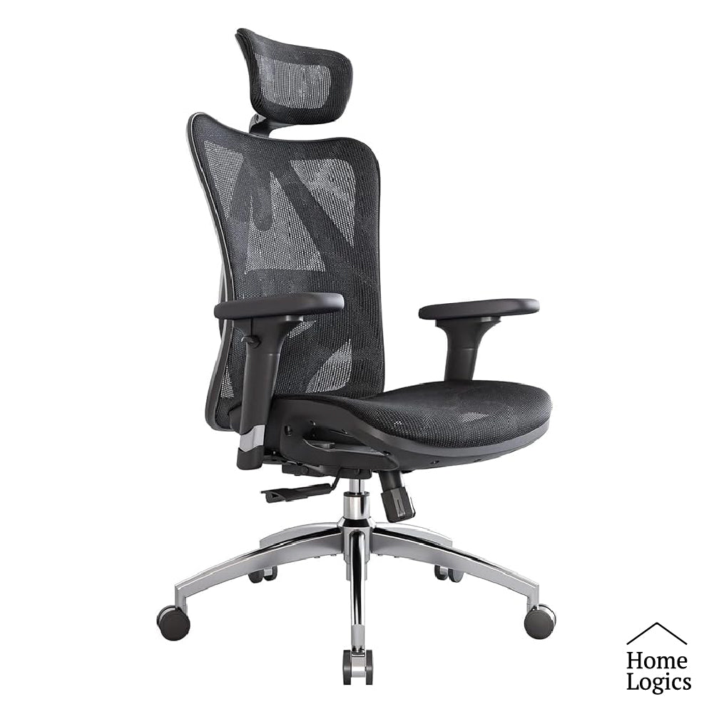 Silla Escritorio Ergonomic Series Chrome Gray Home Logics 1 un