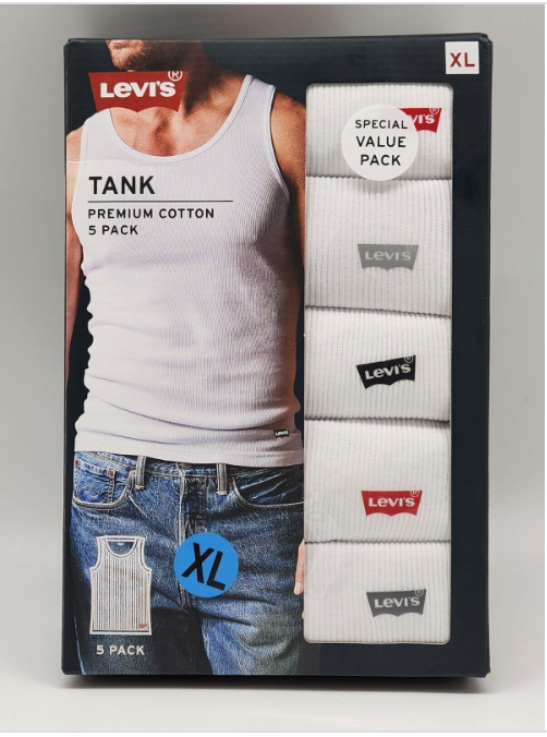 Camisetas Tank Top Blanca Levi's Pack 5