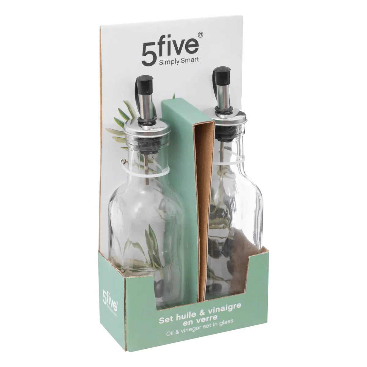 Set Alcuza Vidrio Aceite Vinagre 0,16 L 5five 1 un