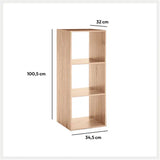 Repisa 3 Niveles Natural 35 x 32 x 100 cm 5five 1 un