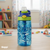 Botella Tritan Kids Antiderrame 480 ml Peces Azul Boppi 1 un