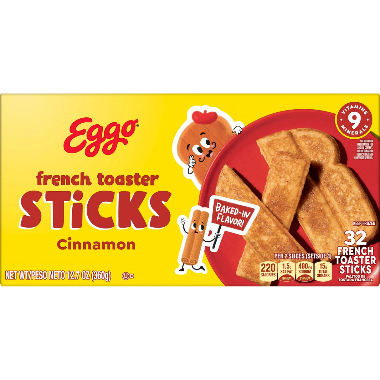 Barras de Tostadas Francesas Eggo con Canela Congeladas Kellogg's 360 g