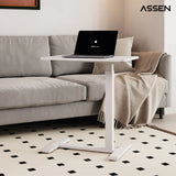 Mesa Lateral de Altura Regulable Con Encimera Abatible Blanca Assen 1 un