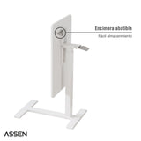 Mesa Lateral de Altura Regulable Con Encimera Abatible Blanca Assen 1 un
