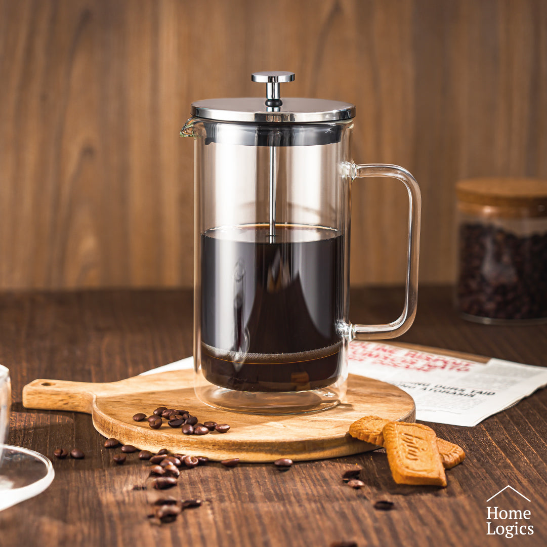 Cafetera Prensa Francesa Double Wall Glass 1 L Home Logics 1 un