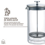 Cafetera Prensa Francesa Double Wall Glass 1 L Home Logics 1 un