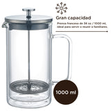 Cafetera Prensa Francesa Double Wall Glass 1 L Home Logics 1 un