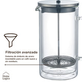 Cafetera Prensa Francesa Double Wall Glass 1 L Home Logics 1 un